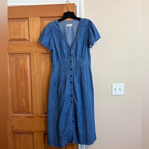Madewell midi denim dress